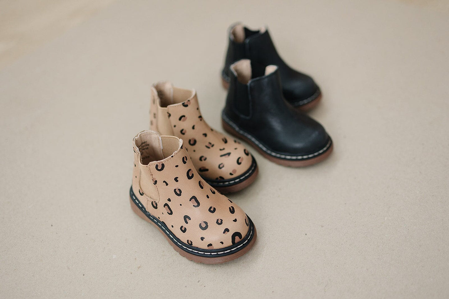 Cheetah Chelsea Boots - US Size 4-12 - Hard Sole Shoes Deer Grace
