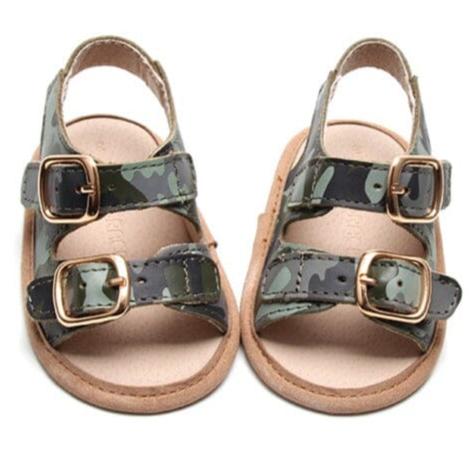 Camo- Summer Sandal - US Size 2-4 - Soft Sole Shoes Deer Grace