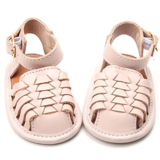 Light Pink - Woven Sandal - US Size 2-4 - Soft Sole Shoes Deer Grace