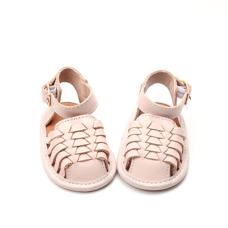 Light Pink - Woven Sandal - US Size 2-4 - Soft Sole Shoes Deer Grace 