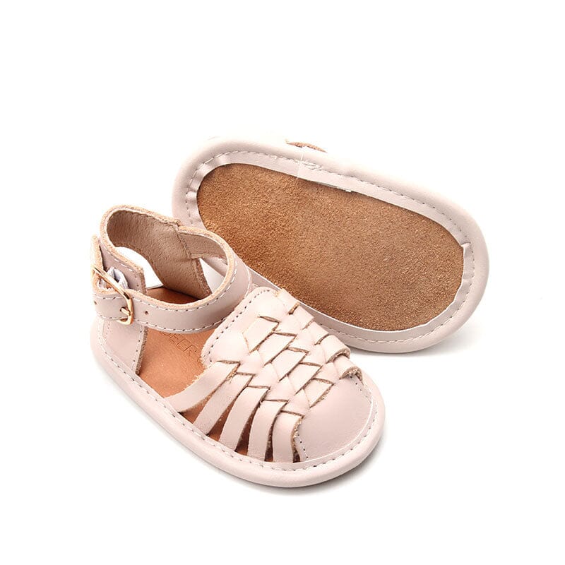 Light Pink - Woven Sandal - US Size 2-4 - Soft Sole Shoes Deer Grace