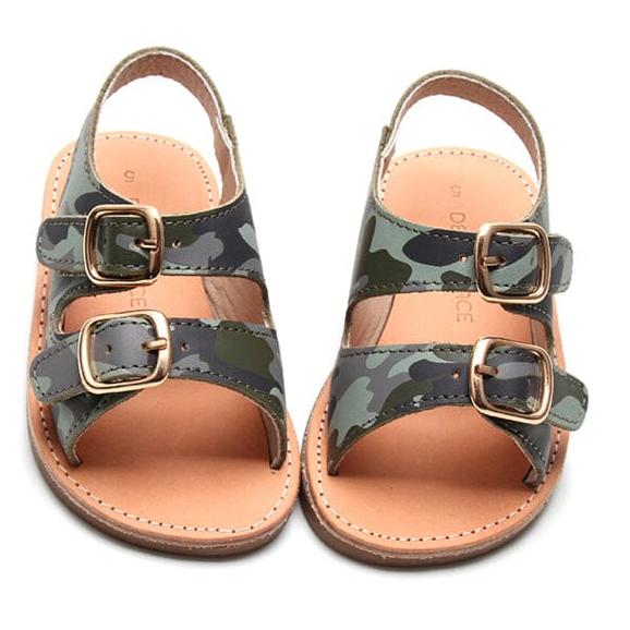 Camo - Summer Sandal - US Size 5-9 - Hard Sole Shoes Deer Grace