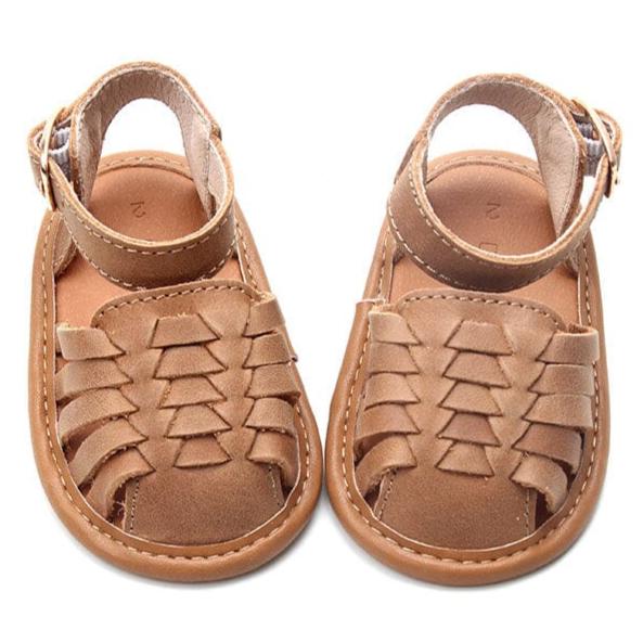 Camel - Woven Sandal - US Size 2-4 - Soft Sole Shoes Deer Grace