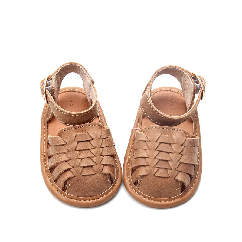Camel - Woven Sandal - US Size 2-4 - Soft Sole Shoes Deer Grace 
