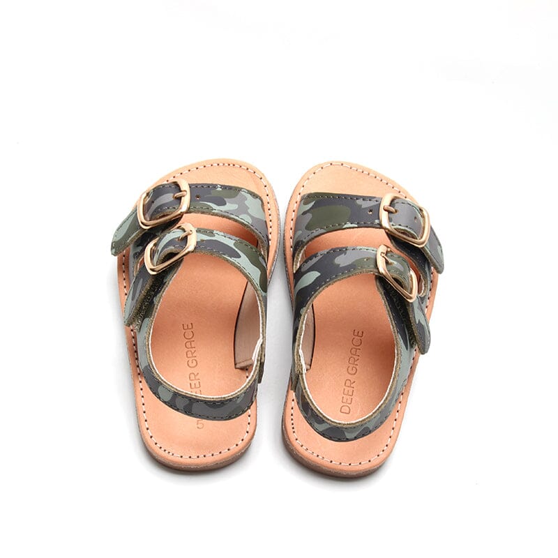 Camo - Summer Sandal - US Size 5-9 - Hard Sole Shoes Deer Grace