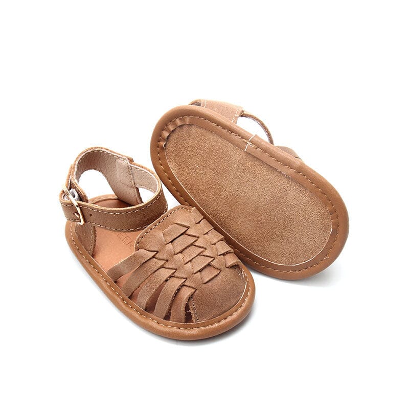 Camel - Woven Sandal - US Size 2-4 - Soft Sole Shoes Deer Grace