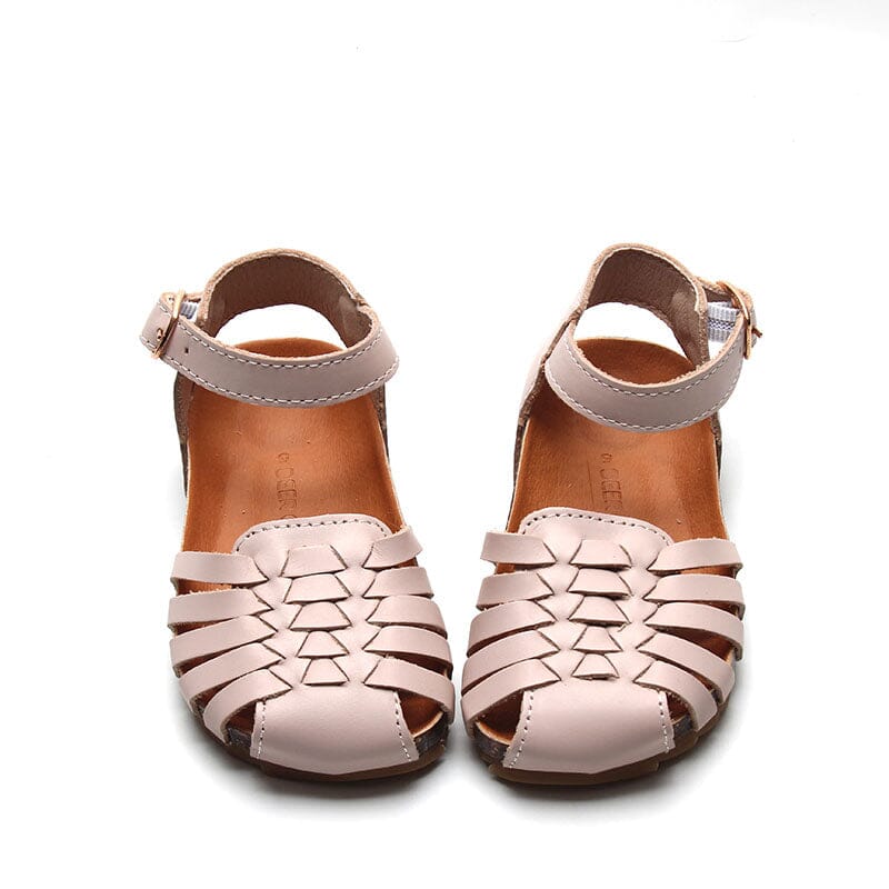 Light Pink - Woven Sandal - US Size 5-10 - Hard Sole Shoes Deer Grace 