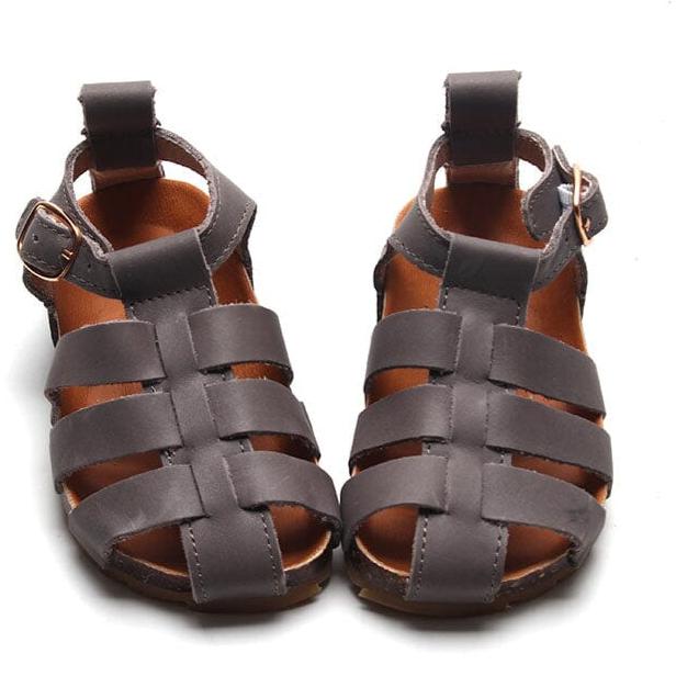 Gray - Fisherman Sandal - US Size 5-10 - Hard Sole Shoes Deer Grace