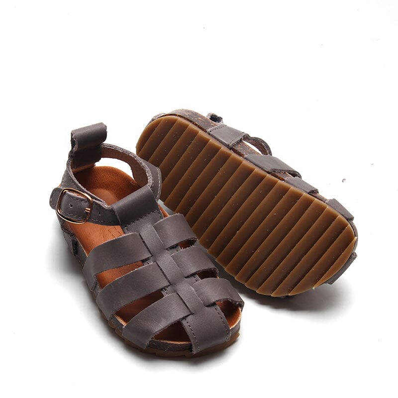 Gray - Fisherman Sandal - US Size 5-10 - Hard Sole Shoes Deer Grace