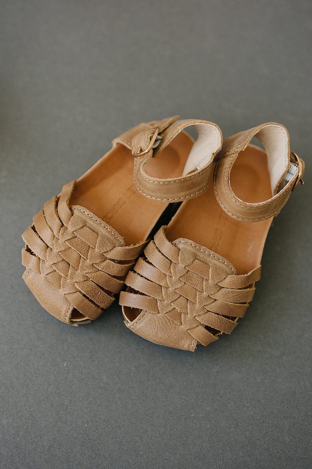 Camel - Woven Sandal - US Size 5-10 - Hard Sole Shoes Deer Grace
