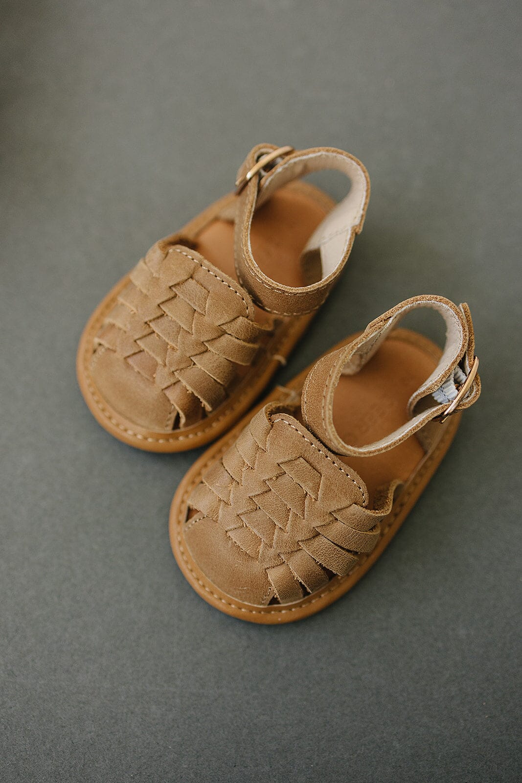 Camel - Woven Sandal - US Size 2-4 - Soft Sole Shoes Deer Grace