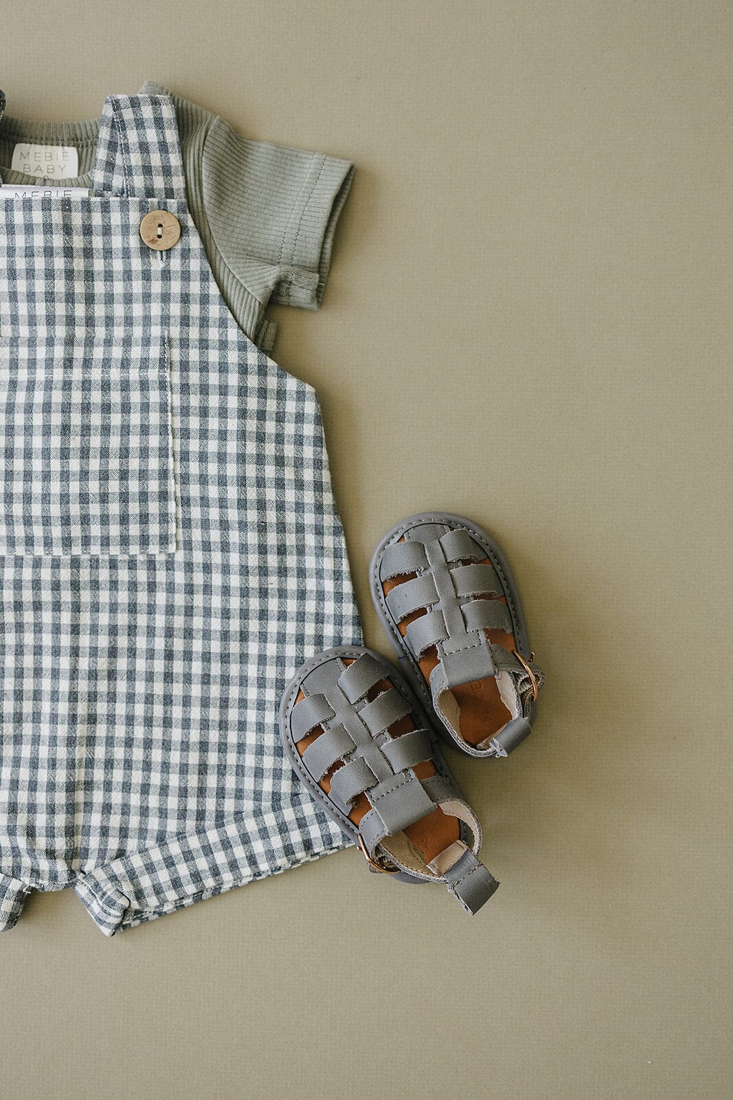 Gray - Fisherman Sandal - US Size 2-4 - Soft Sole Shoes Deer Grace