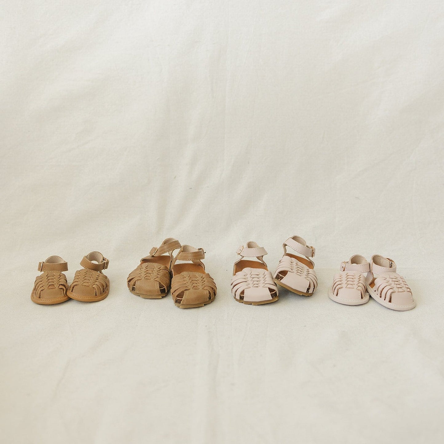 Light Pink - Woven Sandal - US Size 2-4 - Soft Sole Shoes Deer Grace