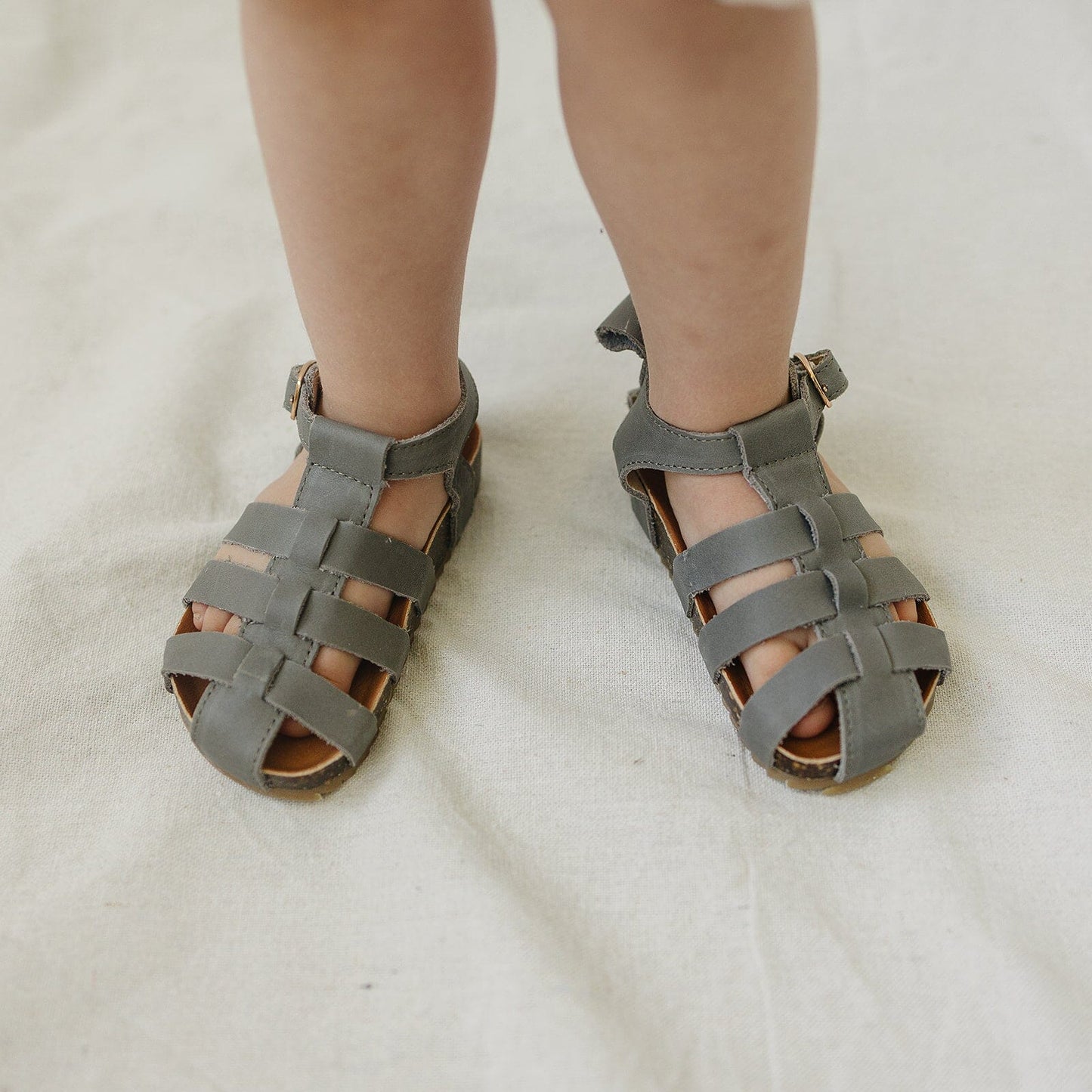 Gray - Fisherman Sandal - US Size 5-10 - Hard Sole Shoes Deer Grace