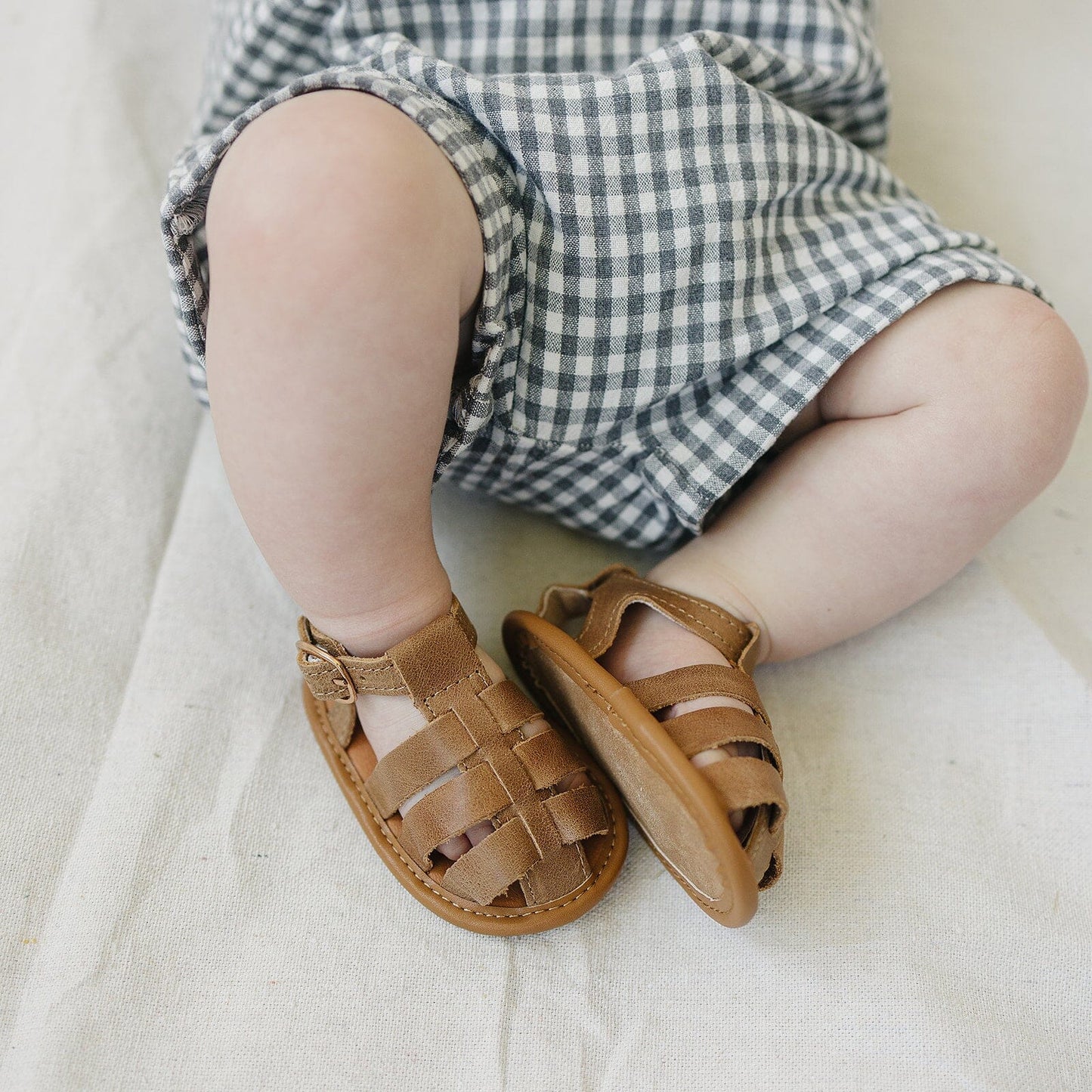Camel - Fisherman Sandal - US Size 2-4 - Soft Sole Shoes Deer Grace
