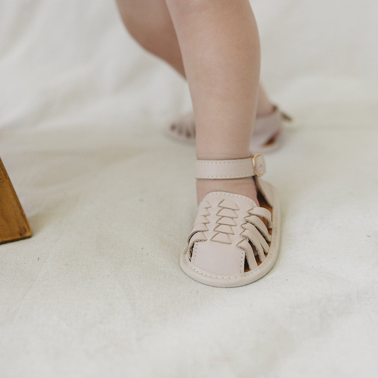 Light Pink - Woven Sandal - US Size 2-4 - Soft Sole Shoes Deer Grace