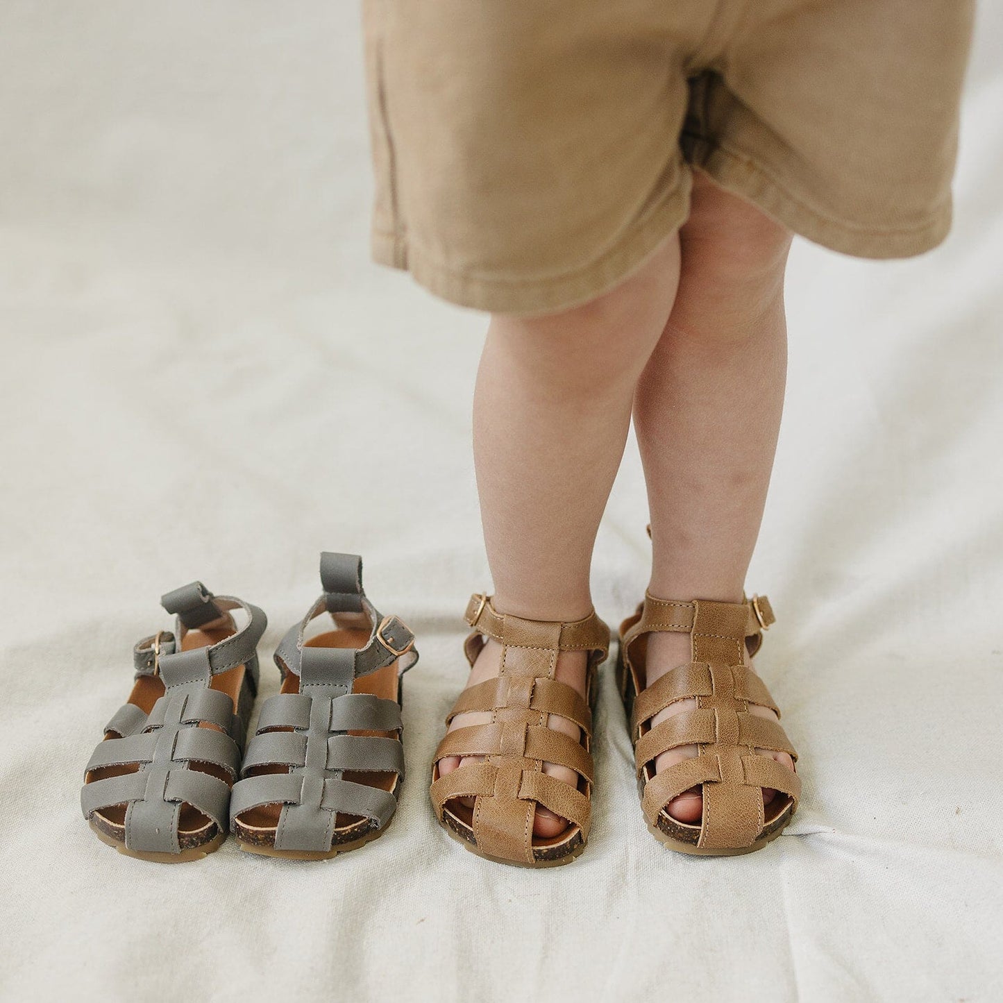 Camel - Fisherman Sandal - US Size 5-10 - Hard Sole Shoes Deer Grace