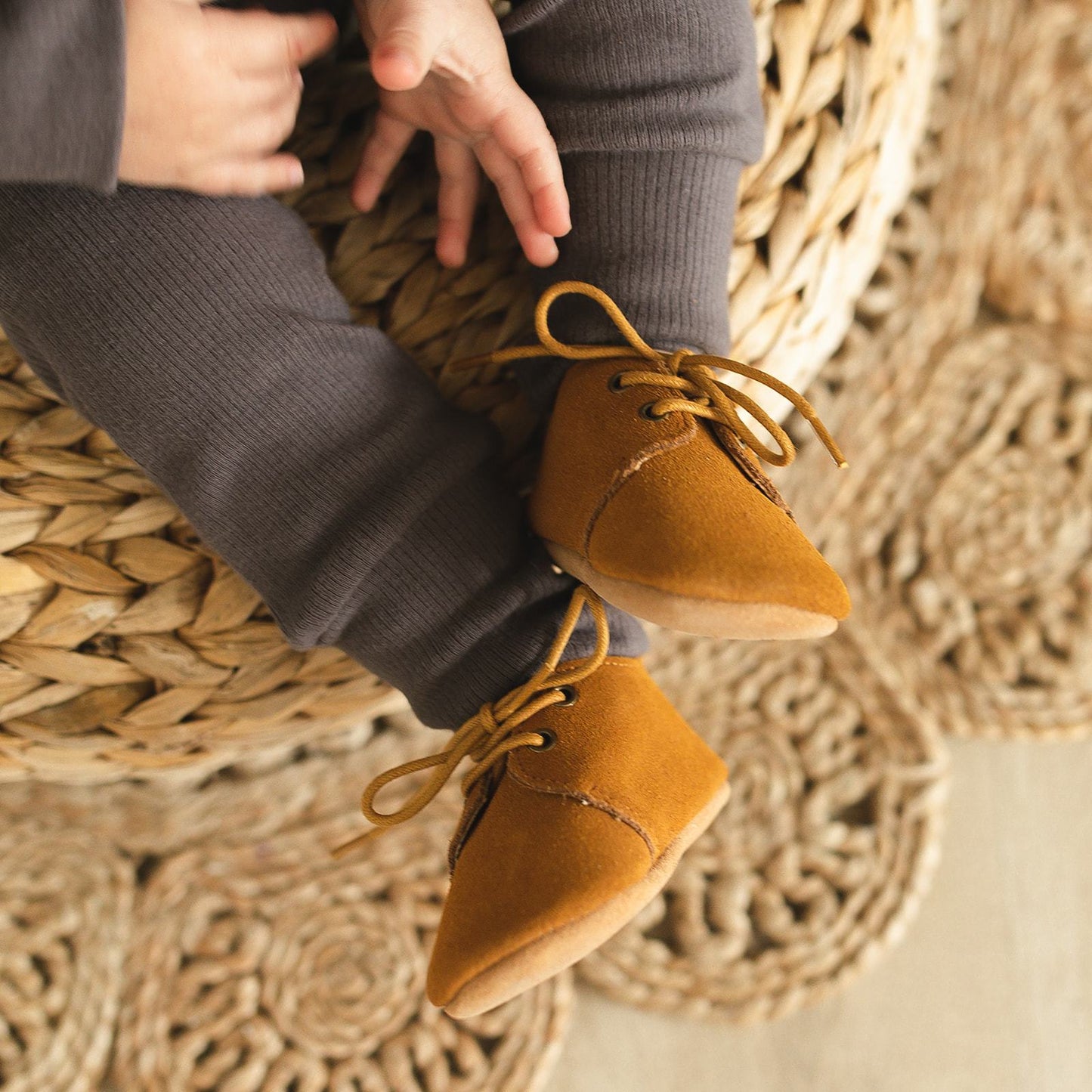 Mustard - Oxford - US Size 1-4 - Soft Sole Shoes Deer Grace