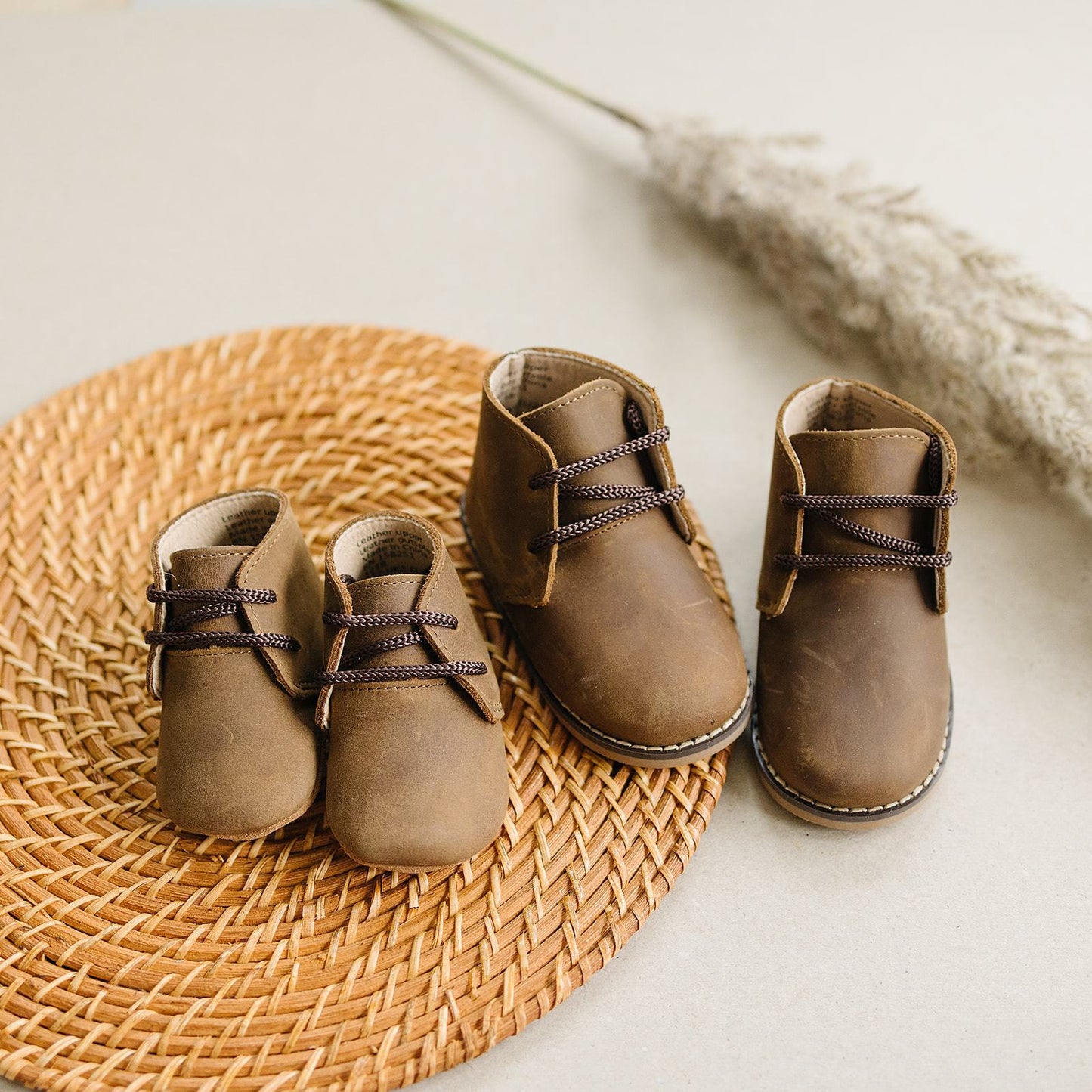 Dark Brown - Classic Boots - US Size 1-4 - Soft Sole Shoes Deer Grace