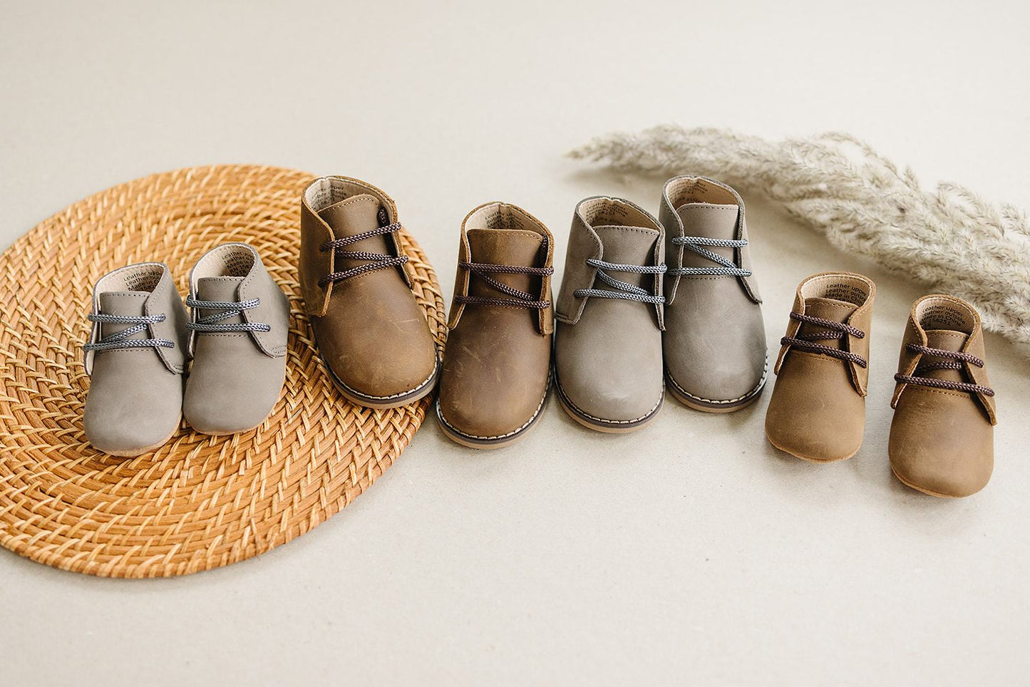 Grey - Classic Boots - US Size 1-4 - Soft Sole Shoes Deer Grace