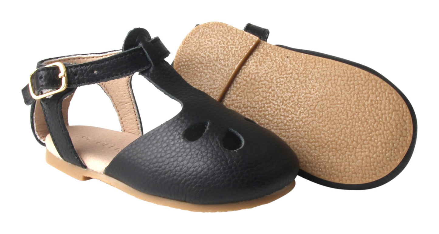 Midnight - Grace Flat - US Size 5-8 - Hard Sole Shoes Deer Grace