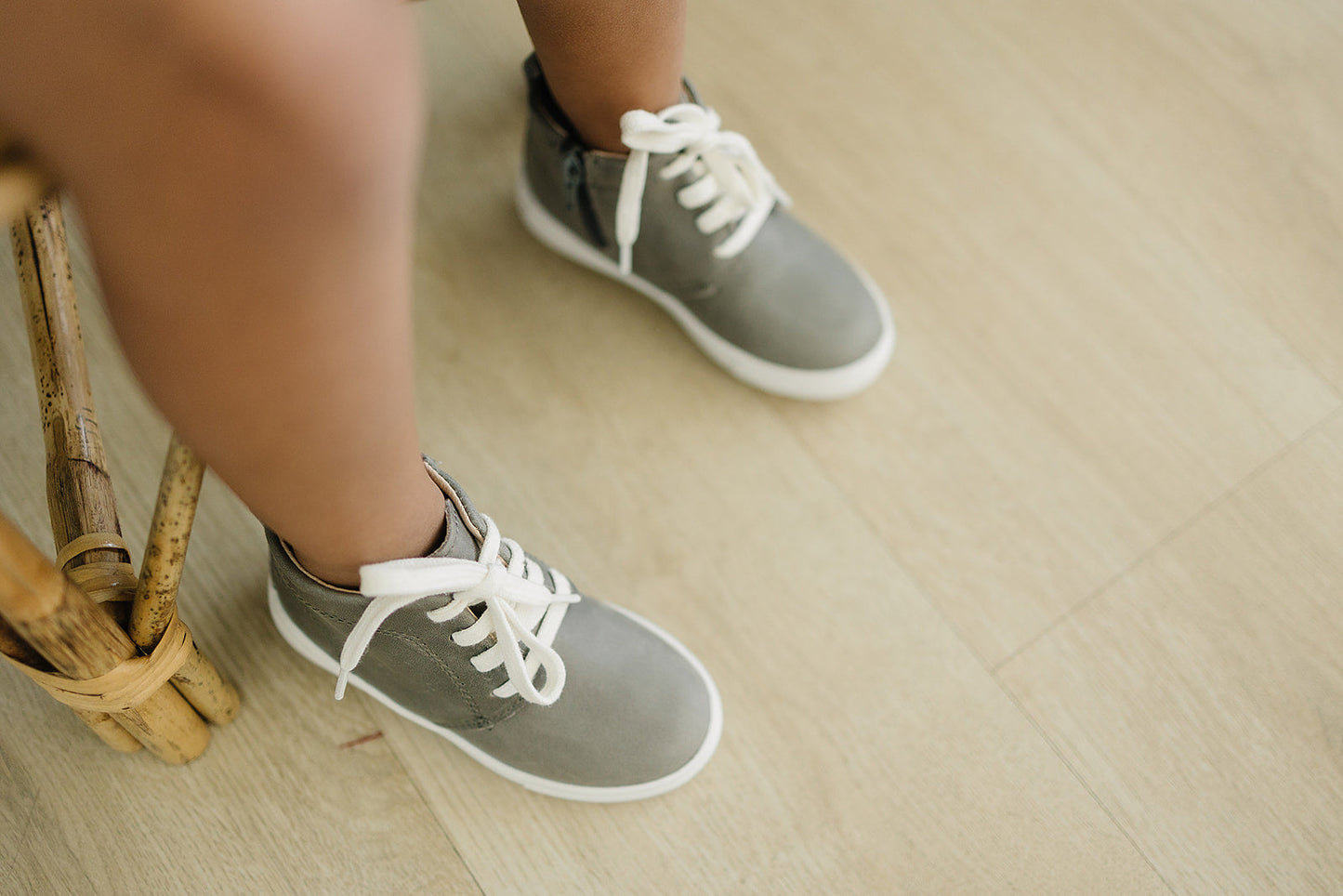 Gray - Classic Sneakers - US Size 4-10 - Hard Sole Shoes Deer Grace