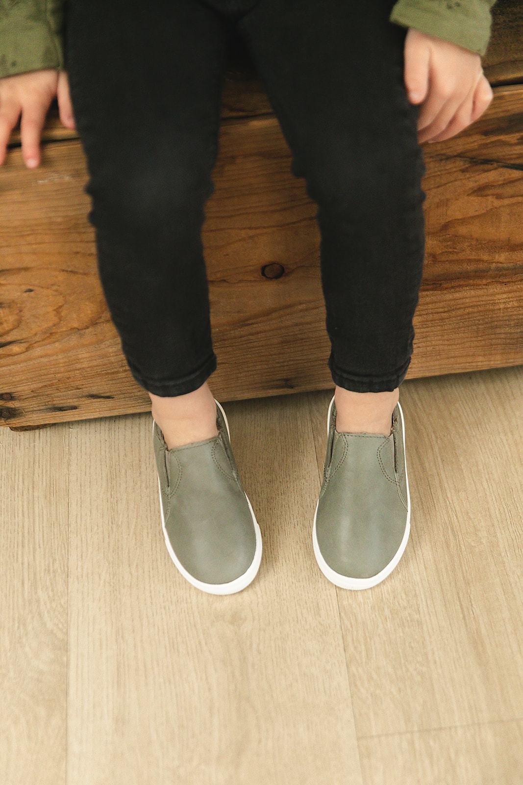 Gray - Slip On Sneakers - US Size 5-10 - Hard Sole Shoes Deer Grace