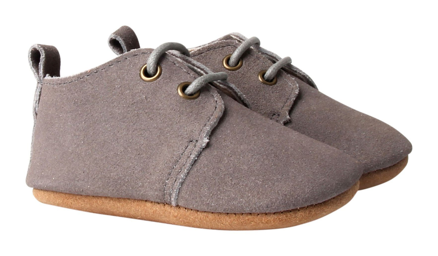 Slate - Oxford - US Size 1-5 - Soft Sole Shoes Deer Grace