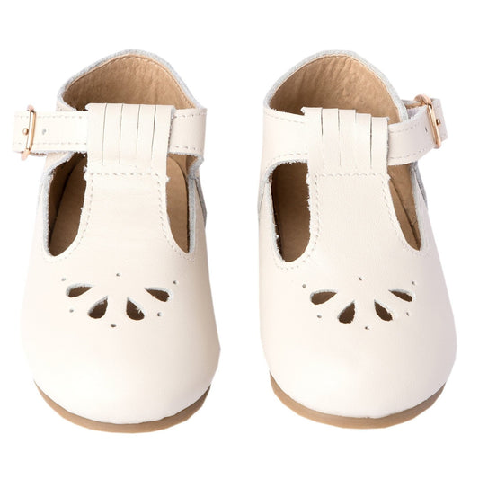 Cream - Daisy T-Bar - Hard Sole Shoes Deer Grace