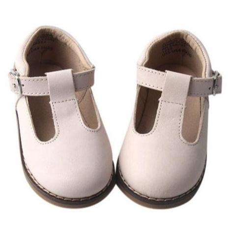 Cream - Classic T-Bar - US Size 5-10 - Hard Sole Shoes Deer Grace
