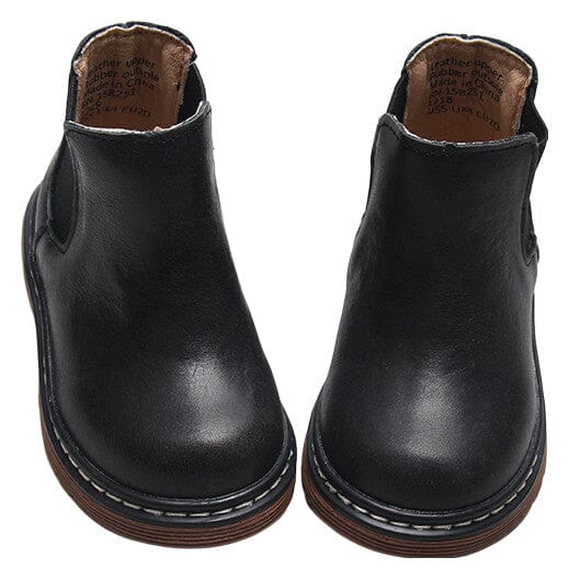 Black Chelsea Boots - US Size 4-12 - Hard Sole Shoes Deer Grace