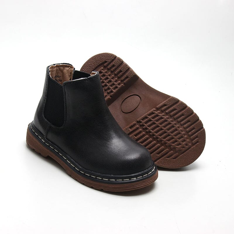 Black Chelsea Boots - US Size 4-12 - Hard Sole Shoes Deer Grace