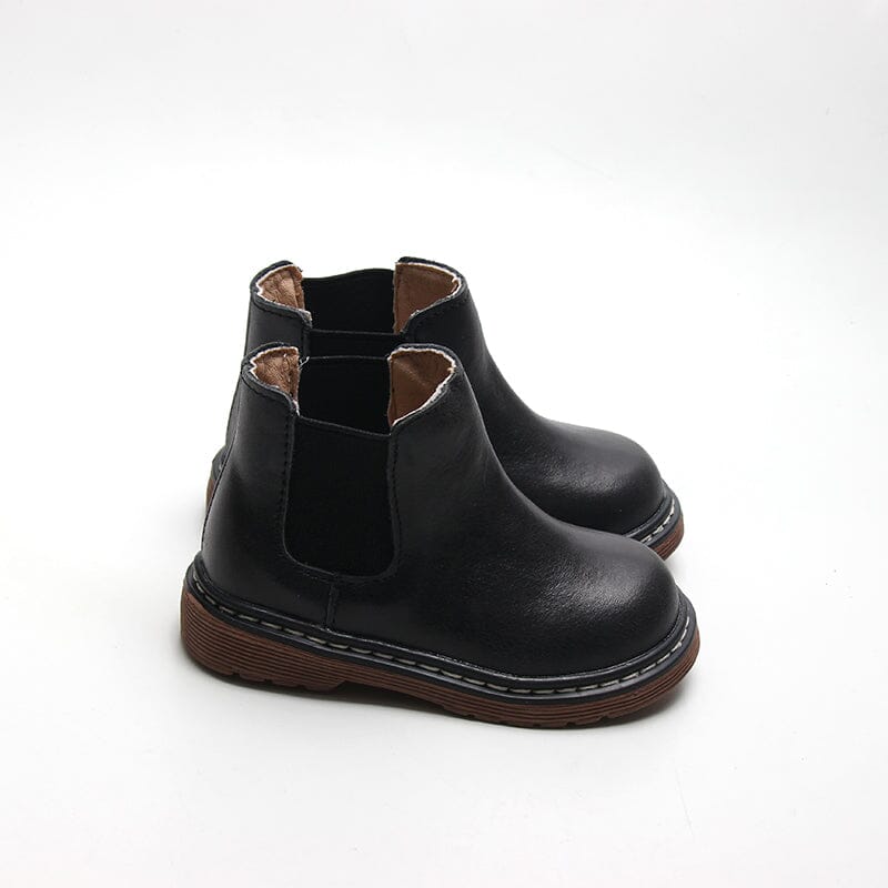 Black Chelsea Boots - US Size 4-12 - Hard Sole Shoes Deer Grace