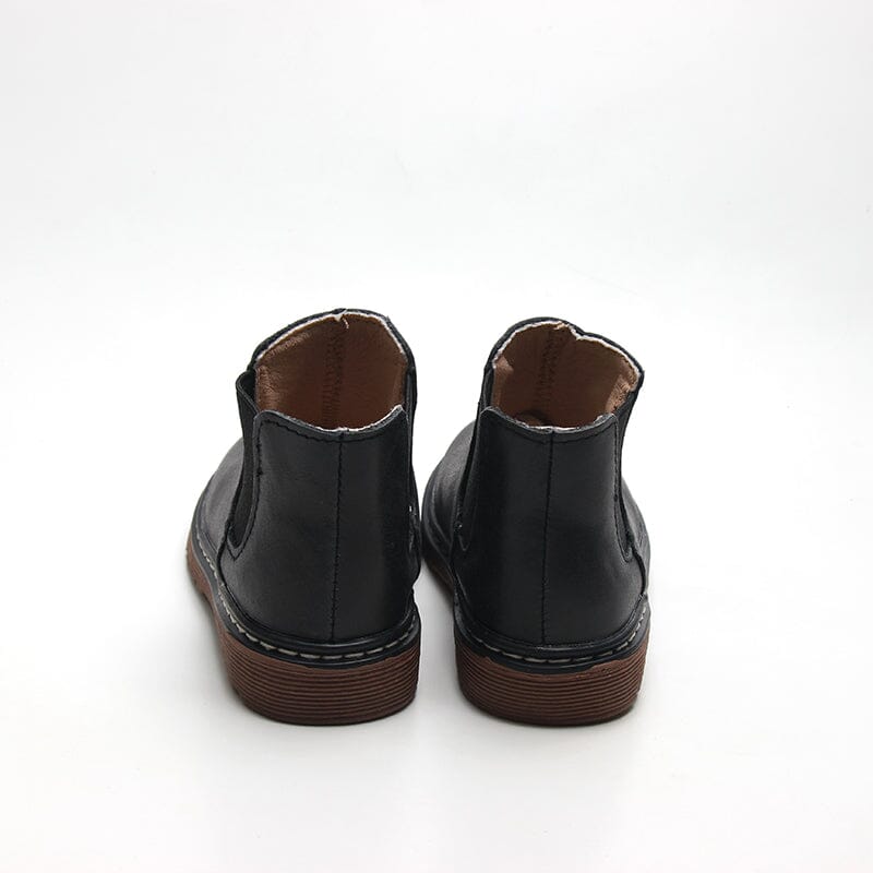 Black Chelsea Boots - US Size 4-12 - Hard Sole Shoes Deer Grace