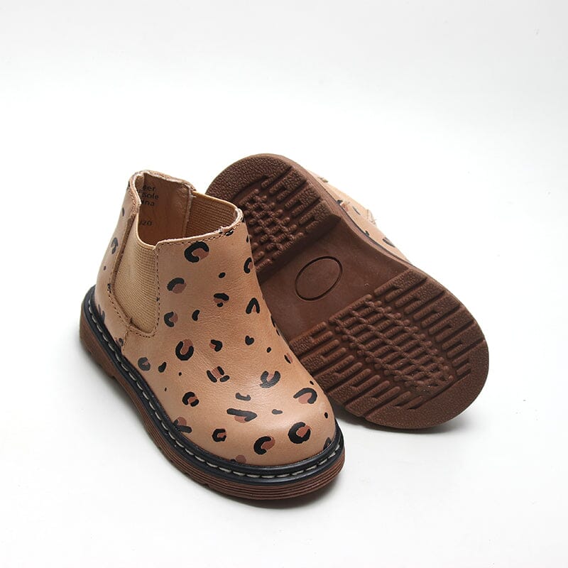 Cheetah Chelsea Boots - US Size 4-12 - Hard Sole Shoes Deer Grace