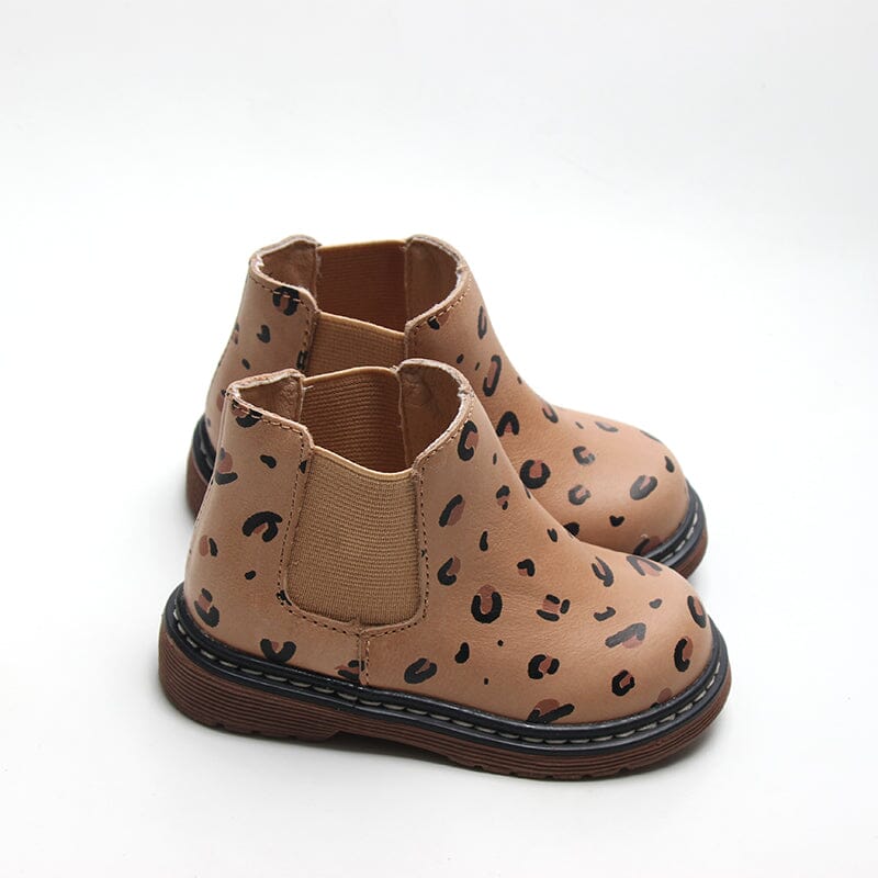 Cheetah Chelsea Boots - US Size 4-12 - Hard Sole Shoes Deer Grace