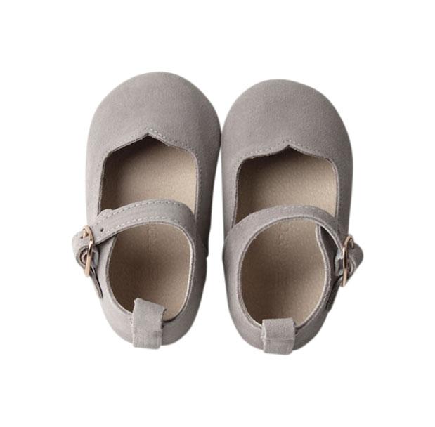 Slate Suede - Mary Jane - US Size 5-8 - Hard Sole Shoes Deer Grace