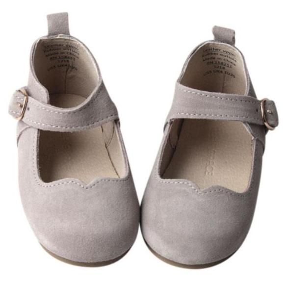 Slate Suede - Mary Jane - US Size 5-8 - Hard Sole Shoes Deer Grace