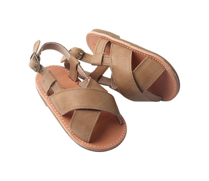 Saddle - Cross Sandal - US Size 5-9 - Hard Sole Shoes Deer Grace