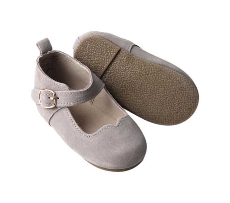 Slate Suede - Mary Jane - US Size 5-8 - Hard Sole Shoes Deer Grace