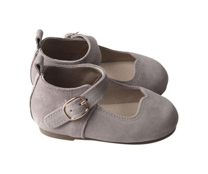 Slate Suede - Mary Jane - US Size 5-8 - Hard Sole Shoes Deer Grace
