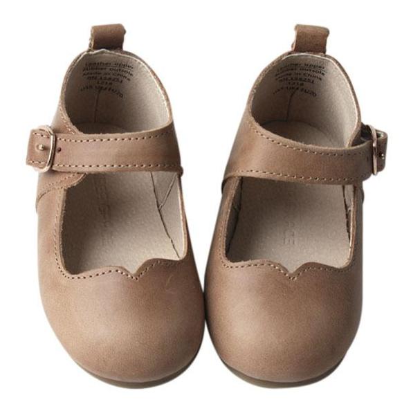 Camel - Mary Jane - US Size 5-8 - Hard Sole Shoes Deer Grace