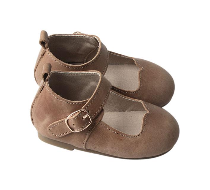 Camel - Mary Jane - US Size 5-8 - Hard Sole Shoes Deer Grace