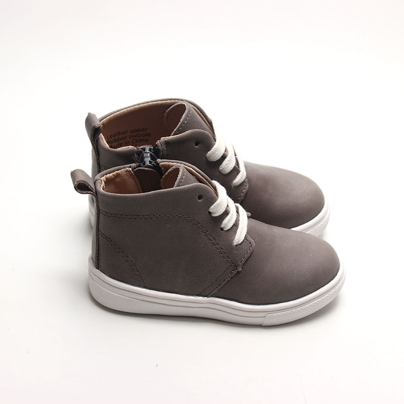 Gray - Classic Sneakers - US Size 4-10 - Hard Sole Shoes Deer Grace