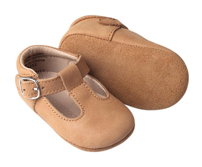 Saddle - Classic T-Bar - US Size 1-5 - Soft Sole Shoes Deer Grace