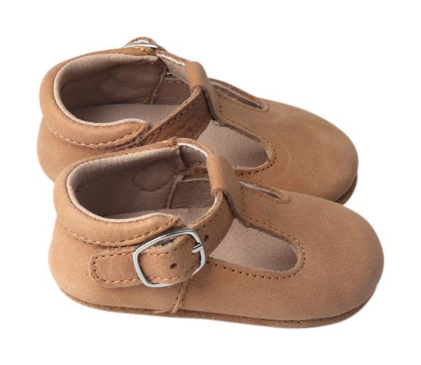 Saddle - Classic T-Bar - US Size 1-5 - Soft Sole Shoes Deer Grace