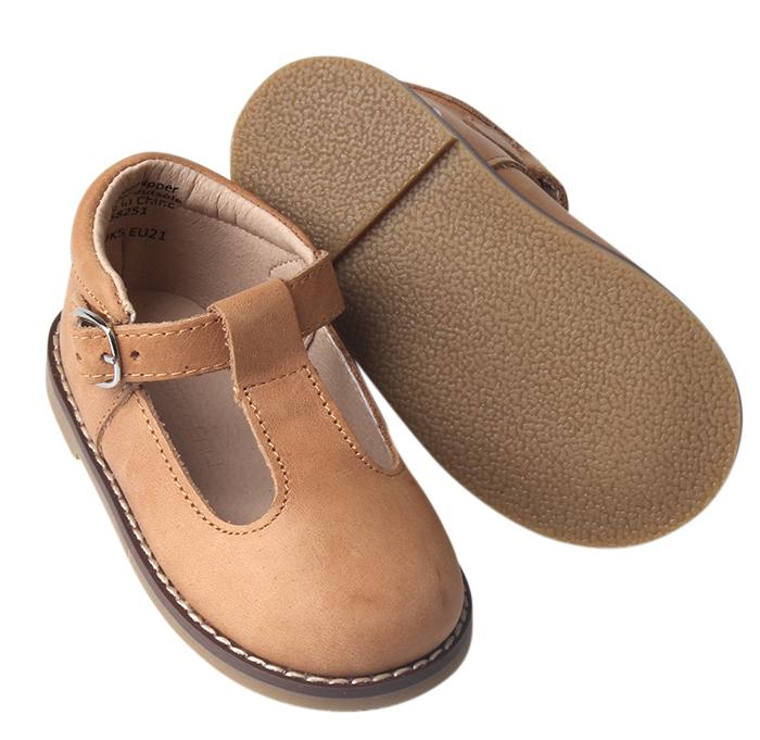 Saddle - Classic T-Bar - US Size 5-10 - Hard Sole Shoes Deer Grace