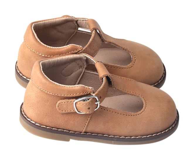 Saddle - Classic T-Bar - US Size 5-10 - Hard Sole Shoes Deer Grace
