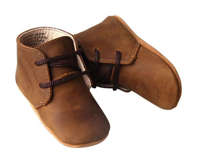 Dark Brown - Classic Boots - US Size 1-4 - Soft Sole Shoes Deer Grace