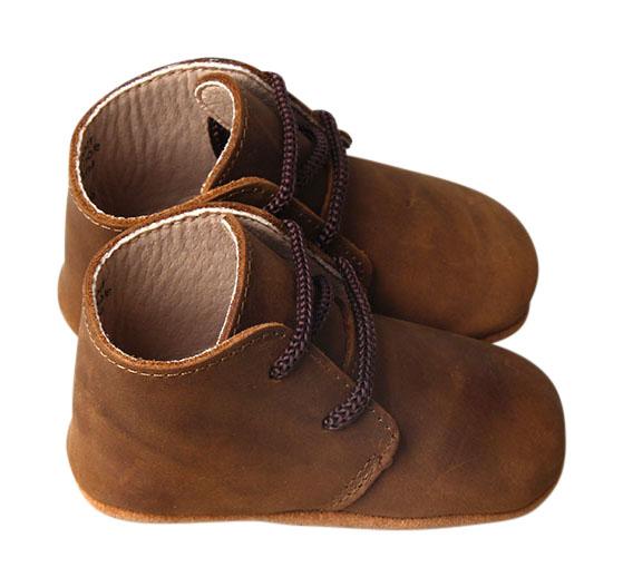 Dark Brown - Classic Boots - US Size 1-4 - Soft Sole Shoes Deer Grace